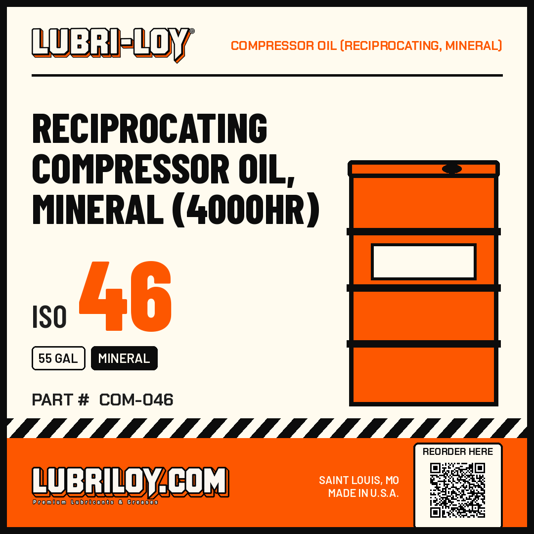 Reciprocating Compressor Oil Mineral 4000hr ISO 46 product card