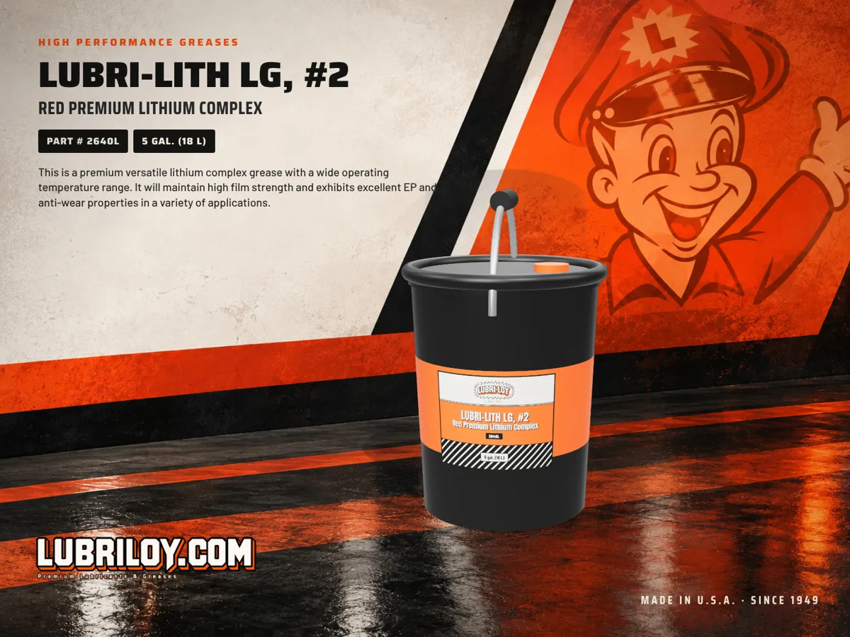 Lubri-Lith LG NLGI #2 Red Grease, 2640L product card
