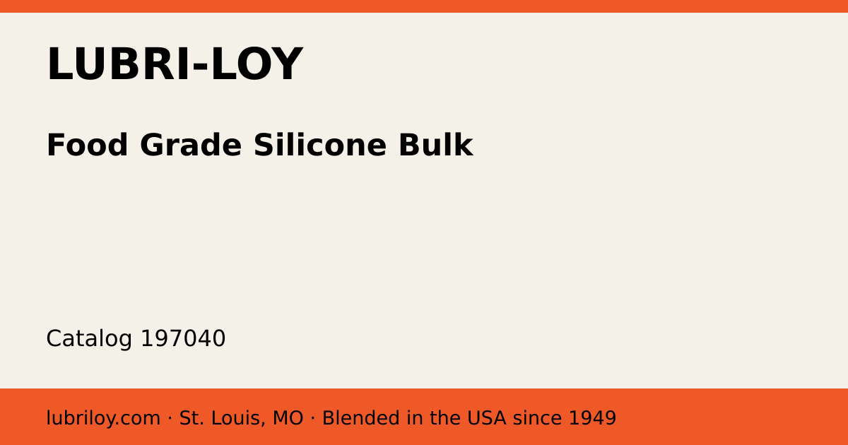 Food Grade Silicone Bulk (197040), Lubri-Loy product card