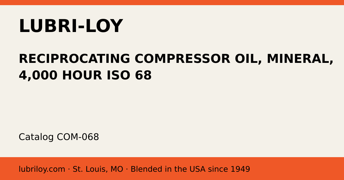 Air Compressor Oil ISO 68, 55 Gal Drum (COM-068) product card