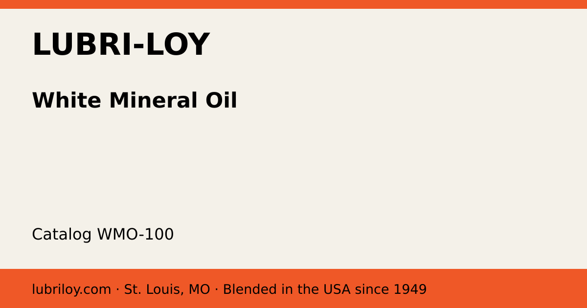 WMO-100 Food-Grade White Mineral Oil ISO 100 product card