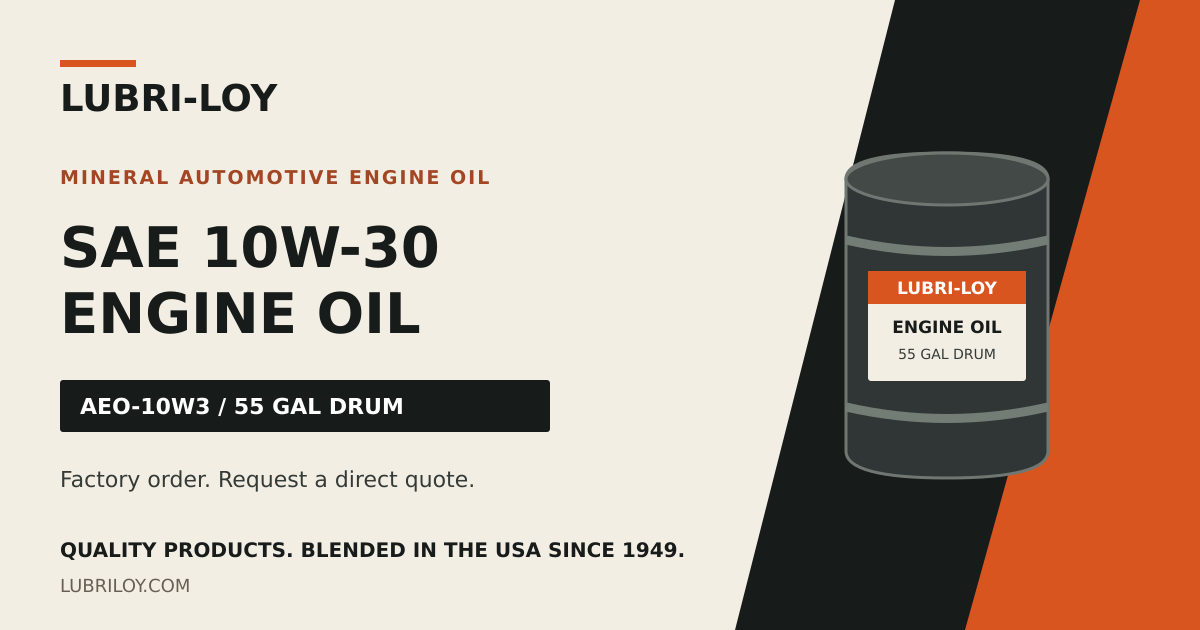 AEO-10W3 SAE 10W-30 Mineral Engine Oil, 55 gal product card