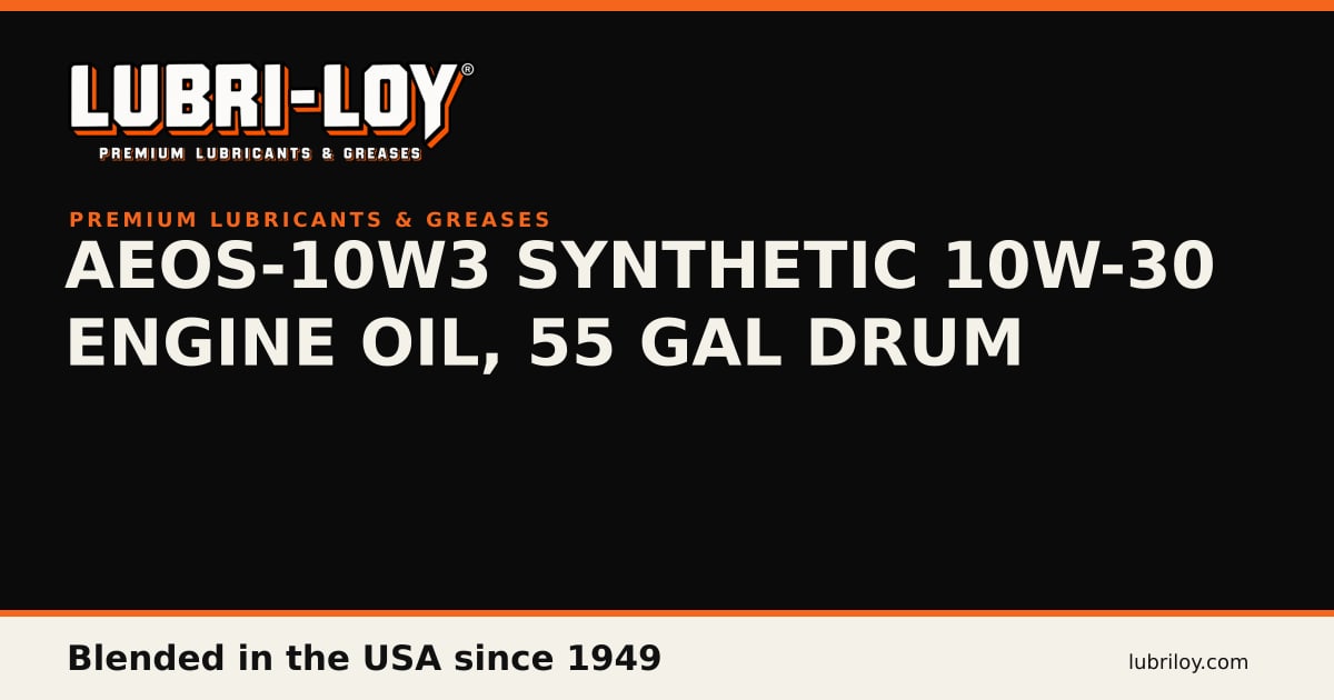 AEOS-10W3 Synthetic 10W-30 Engine Oil, 55 Gal Drum product card