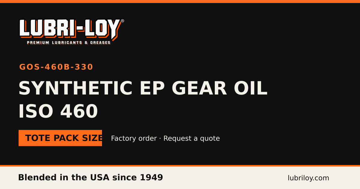 Synthetic EP Gear Oil ISO 460 Tote (GOS-460B-330) product card