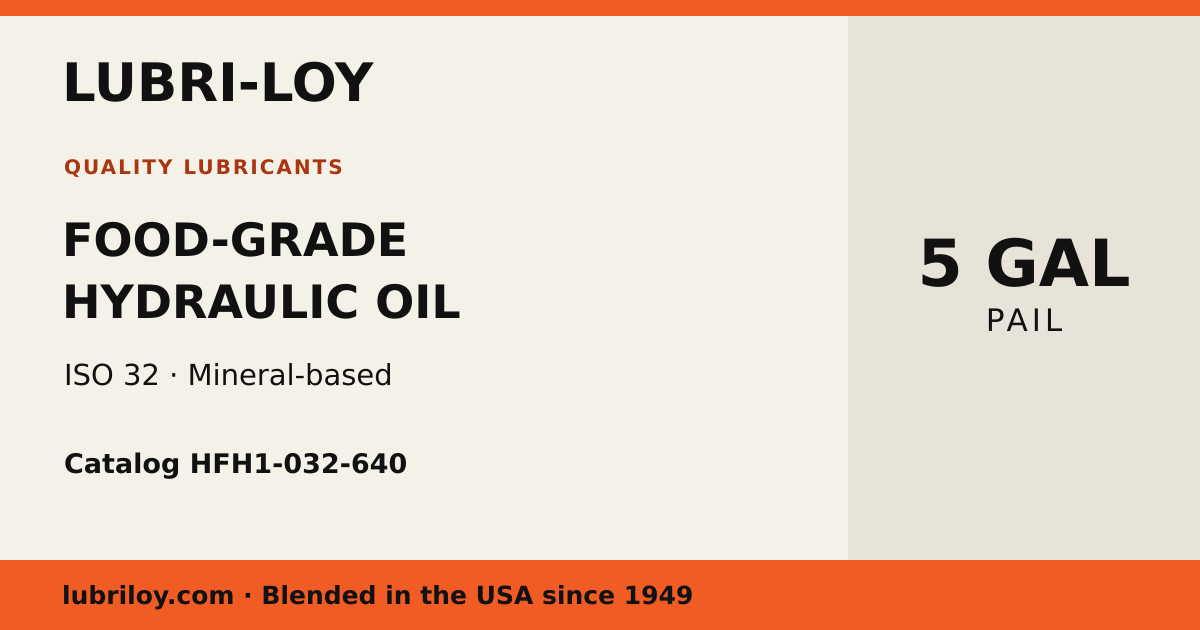 Food-Grade Hydraulic Oil ISO 32 (HFH1-032-640) product card