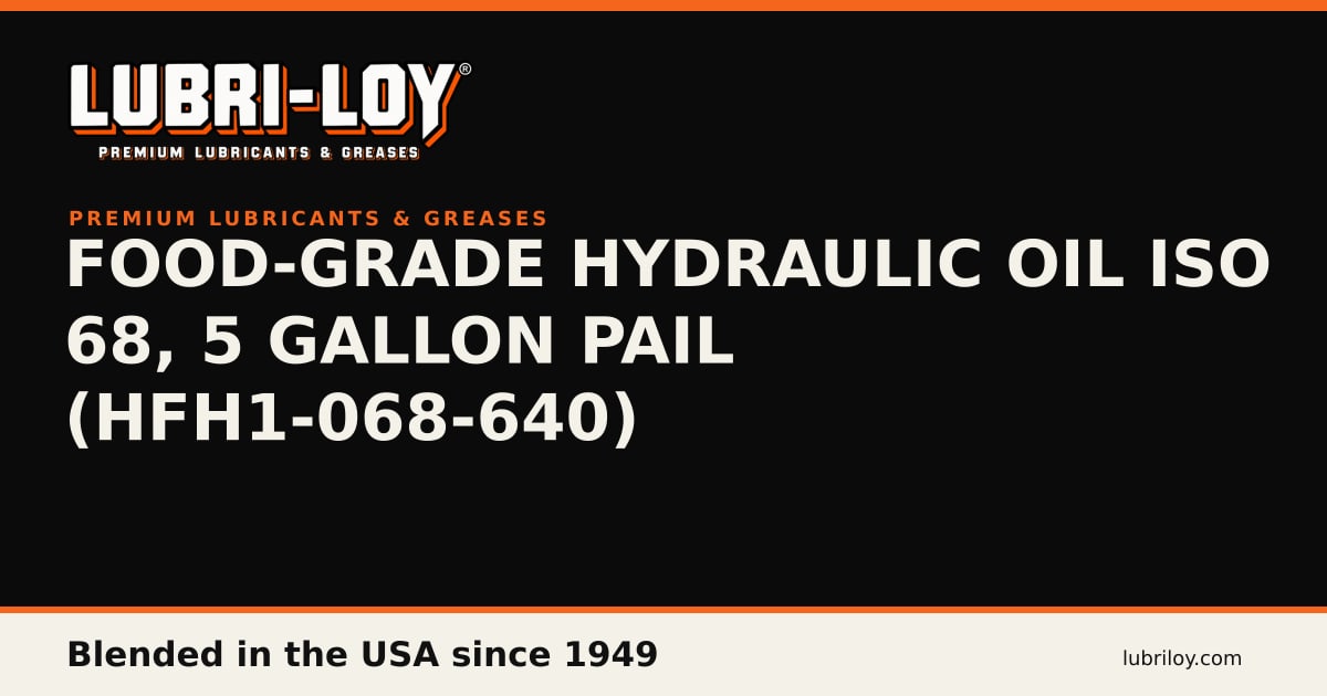 Food-Grade Hydraulic Oil ISO 68, 5 Gallon Pail (HFH1-068-640) product card