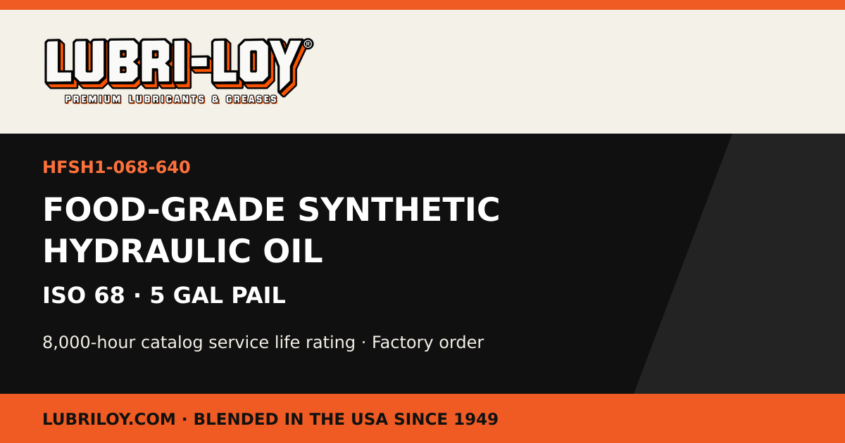 Food-Grade Synthetic Hydraulic Oil ISO 68, 5 gal product card