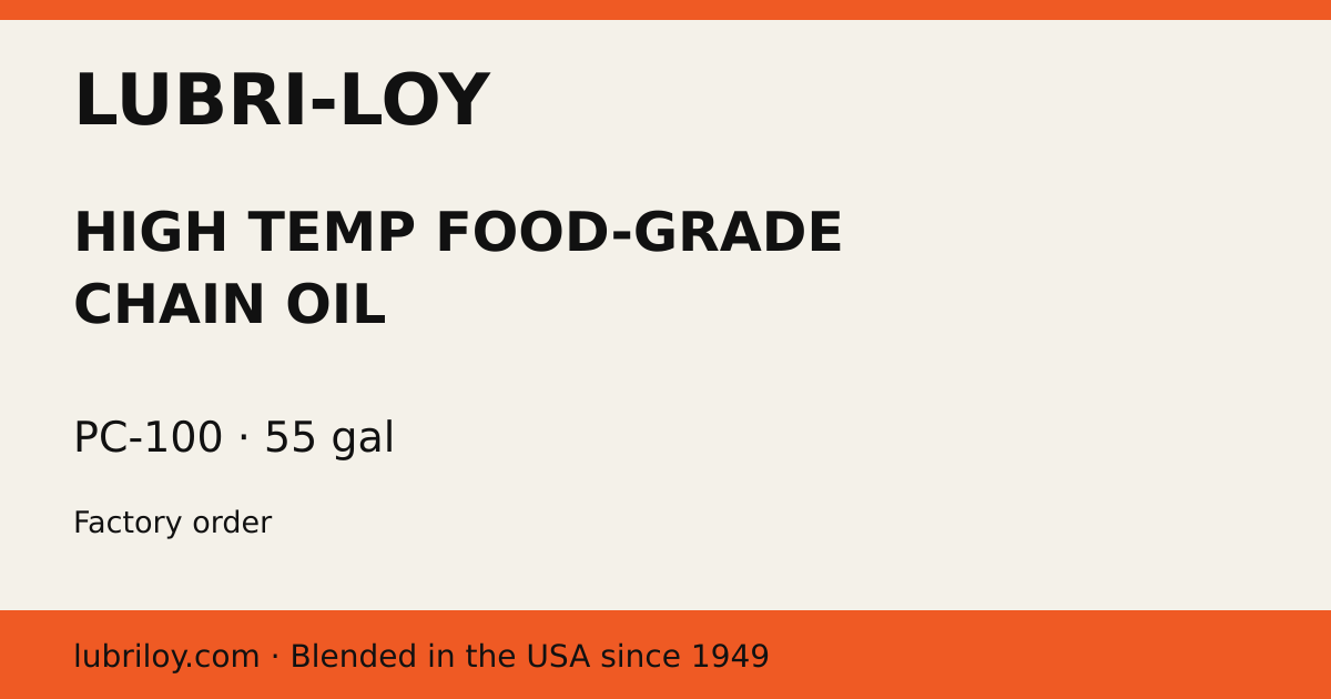 High Temp Food-Grade Chain Oil, 55 gal product card