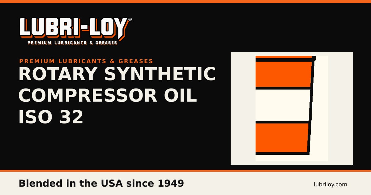COS-032-640 Rotary Synthetic Compressor Oil, 5 Gal - Lubri-Loy