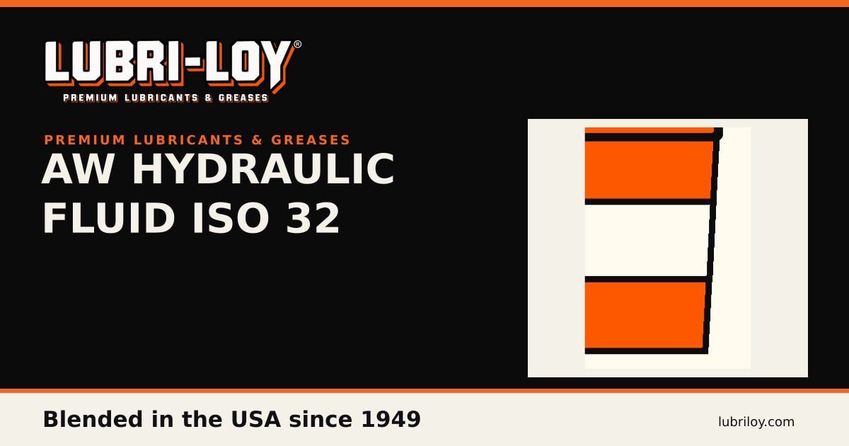 AW Hydraulic Oil ISO 32, 5 gal (HFAW-032-640) - Lubri-Loy