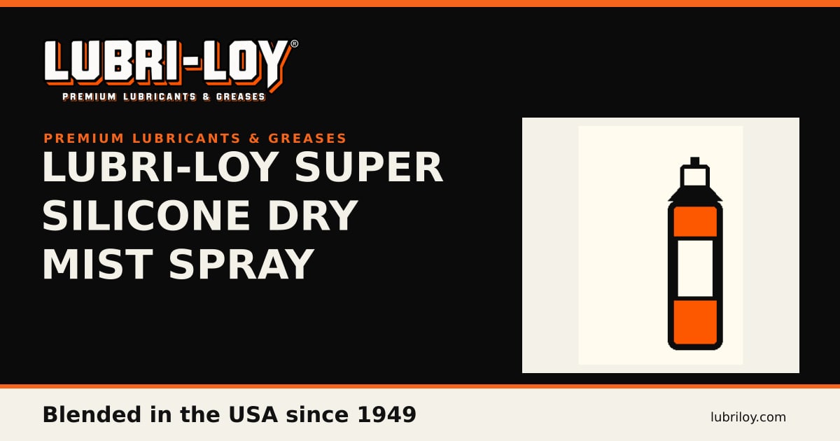Super Silicone Dry Mist Spray (14014): Food Grade, 9 oz - Lubri-Loy
